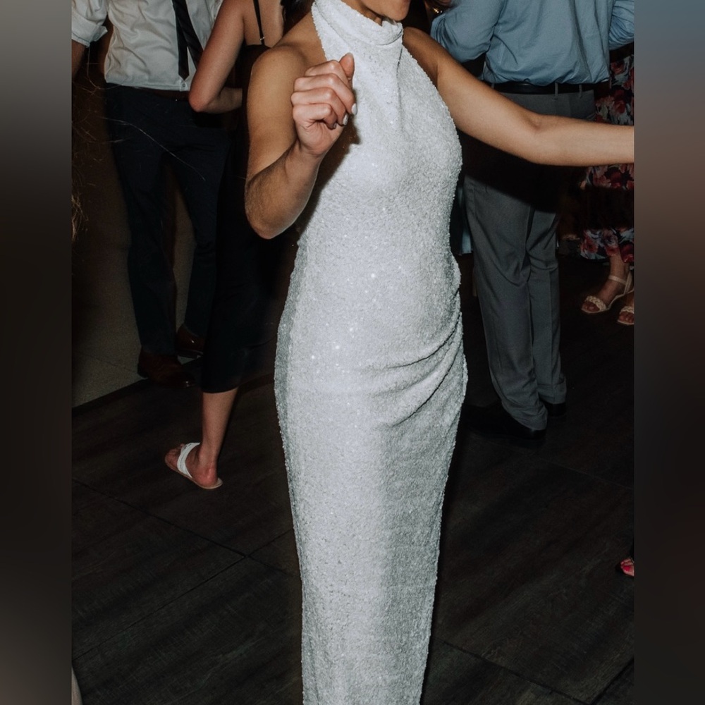 Revolve Samba Gown In White Sequin - image 3